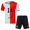 Virallinen Fanipaita + Shortsit Feyenoord Rotterdam Paixao 14 Kotipelipaita 2025-26 - Lasten